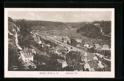 Ansichtskarte Sulz a. N., Unteres Tal aus der Vogelschau 