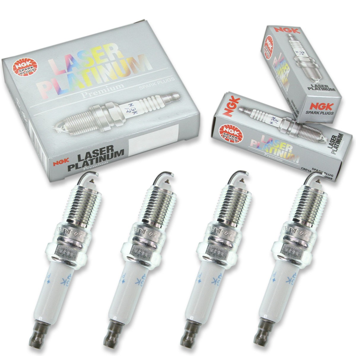 4 pcs NGK Laser Platinum Spark Plugs for 1996-1998 Buick Skylark 2.4L L4 - uj