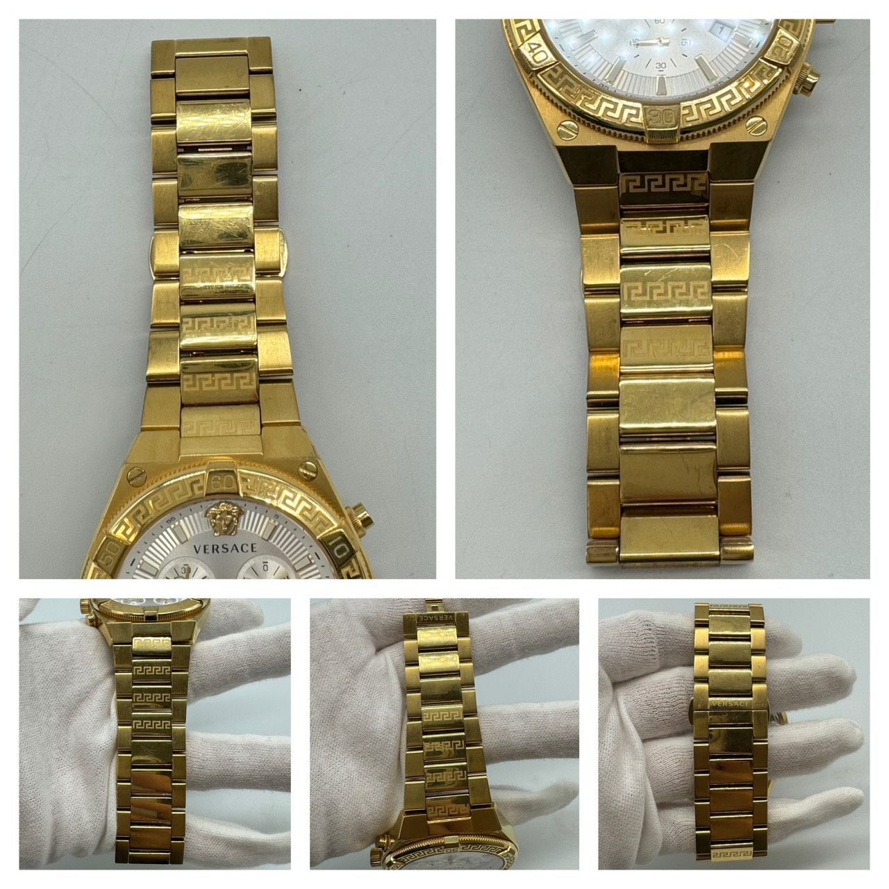 Versace Men's Sporty Greca Quartz Chronograph Watch Used From Japan thumbnail 16