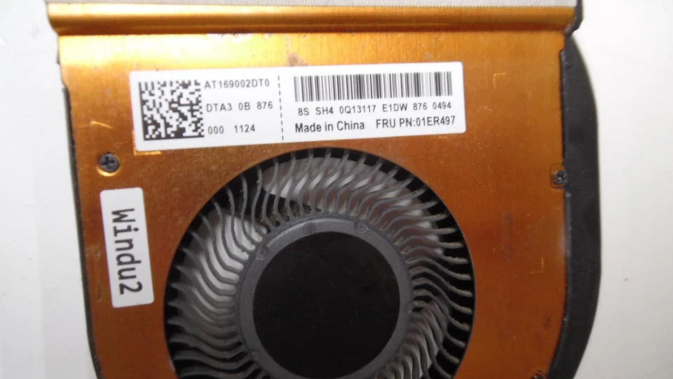 OEM Lenovo ThinkPad T480 CPU Cooling Fan Heatsink 01ER497 - Image 2 of 4