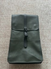 Rains Classic Micro Men's  Backpack In Khaki Green With Black Lined - Battered