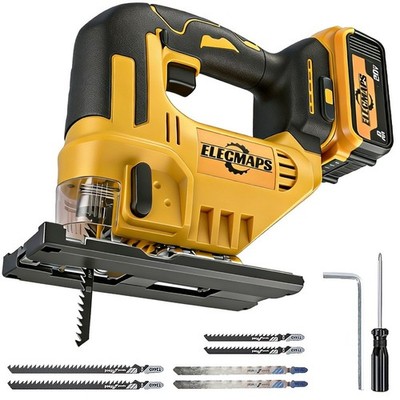 Brushless Electric Jigsaw Set for Dewalt 20V Batteries,  The Best Gift Choice.
