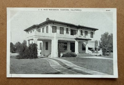 Vintage Postcard - J.C. Residence, Hanford, California