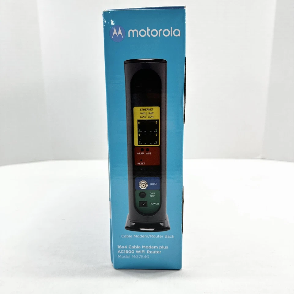 Motorola 16x4 Cable Modem Plus AC1600 Dual Band WiFi Gigabit Router Model MG7540 - Image 4 of 4