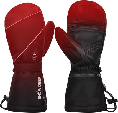 Rechargeable Heated Mittens for Winter Sports - Battery-Powered Hand Warmers