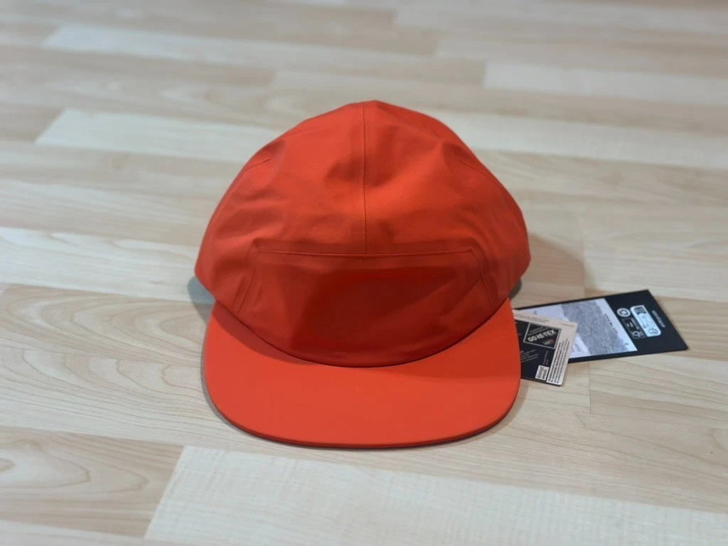 Arcteryx Gore 5 Panel hat Solaris (762007) NWT GTX Waterproof Orange