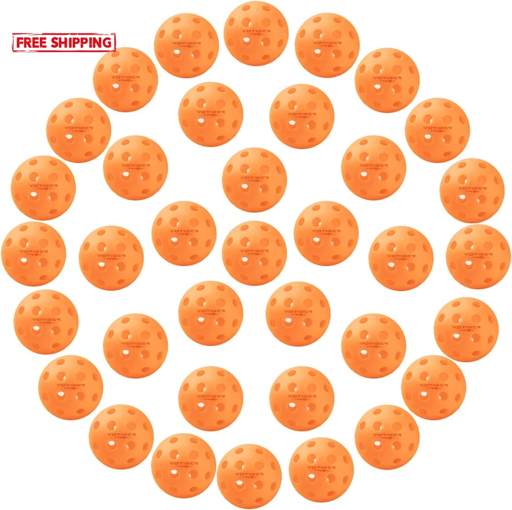 Outdoor Pickleball Balls 4 Pack or 12 Pack with 40 Holes in Green