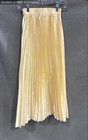 Petal + Pup Women's Yellow Satin Accordion Pleated Maxi Skirt Sz 0 — photo 3