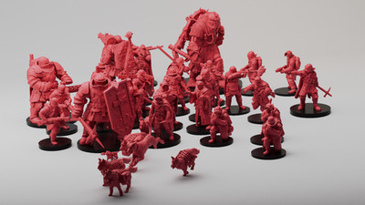 Red Brigade Compatible with Trench Crusade | 32mm | Print on Demand