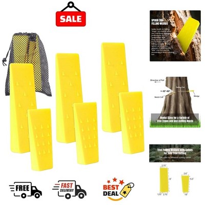 Professional Tree Cutting Wedge Set - 6 Spiked Felling Tools (8  & 5.5 )