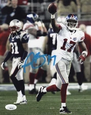 Plaxico Burress autographed signed 8x10 photo NFL New York Giants JSA COA