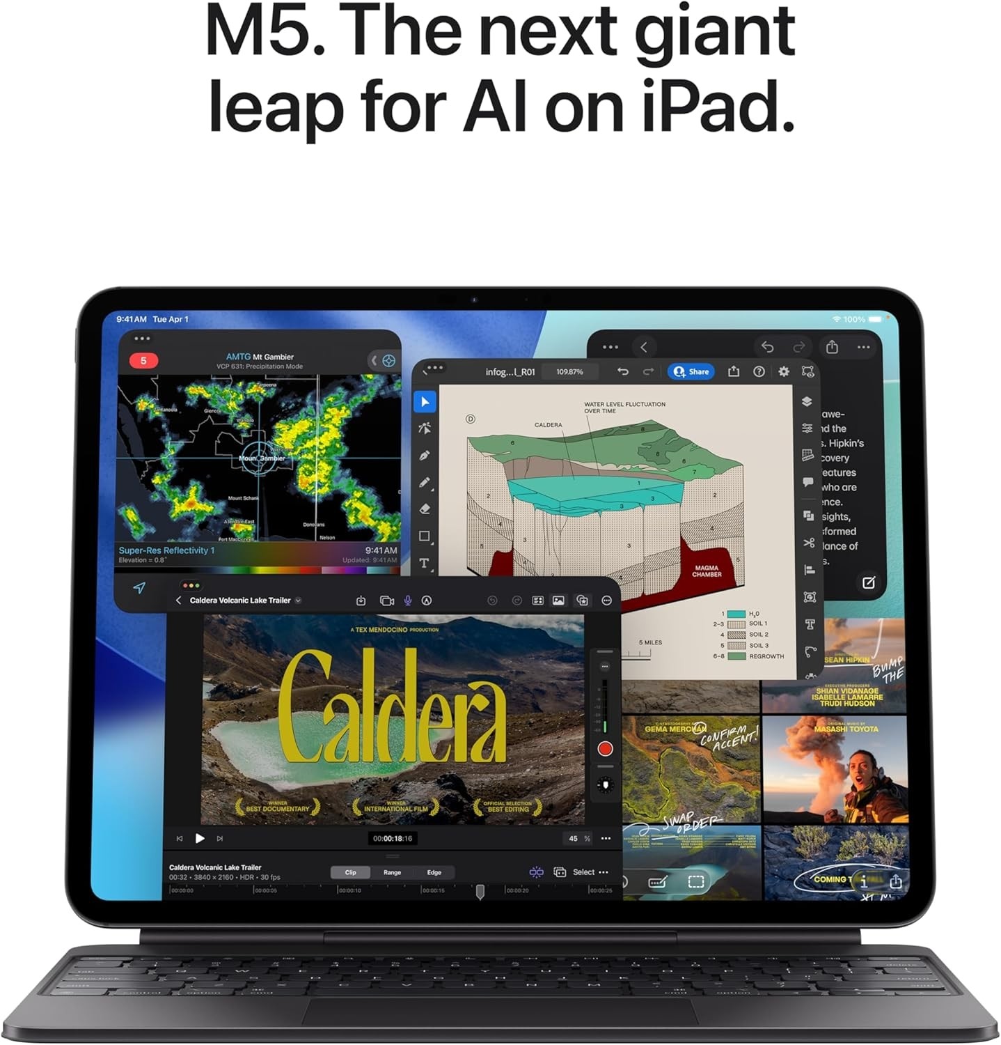 Apple - iPad Pro de 13 pulgadas con chip M5, Wi-Fi, 256GB con OLED - Plata MDYK4LL/A, imagen 4