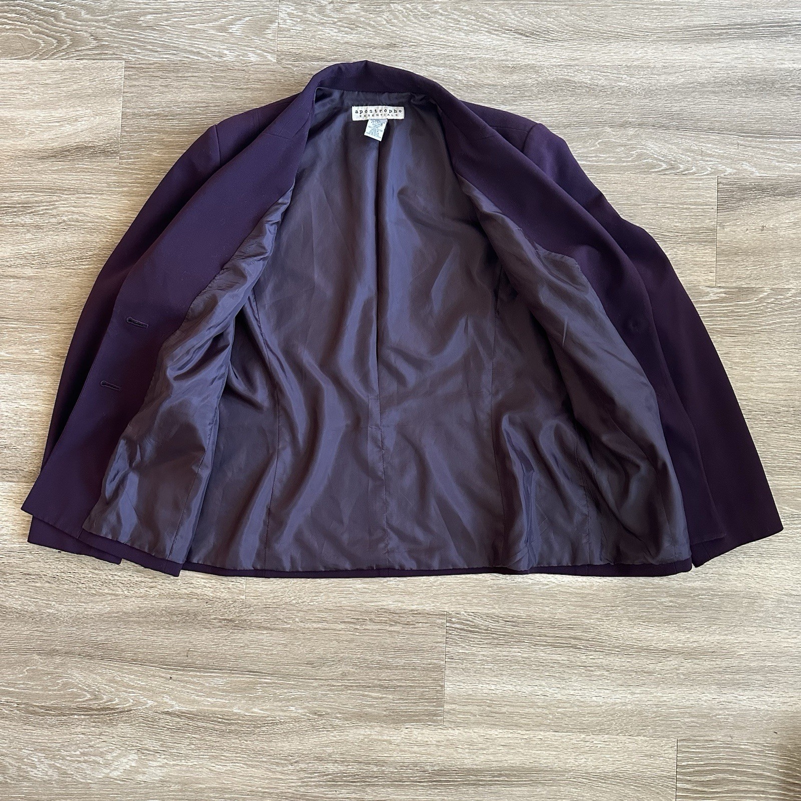 Apostrophe Essentials Blazer Suit Jacket Burgundy… - image 9