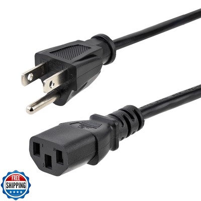 StarTech.com 25ft (7.6m) Computer Power Cord, NEMA 5-15P to C13, 10A 125V, 18