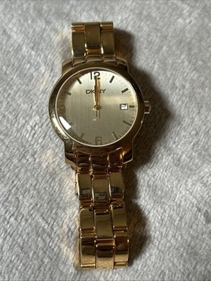 UNISEX DKNY TIME Stainless Steel GOLD PLATED  WATCH NY1036