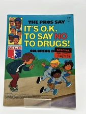 1986 MLB : The Pros Say “It’s O.K. To Say NO To Drugs!” Coloring Book VINTAGE