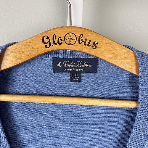 Brooks Brothers Supima Cotton Sweater Vest Mens XXL Blue Sleeveless V-Neck - Picture 5 of 5