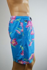 Tommy Hilfiger Turquoise Tropical Print Surf Swim Shorts Trunks/ Logo Large NWT