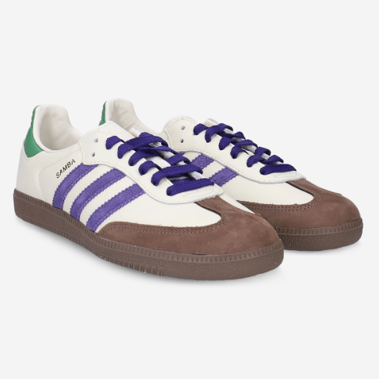 Adidas Women's Samba OG Shoes 'White/Purple' - ID8349