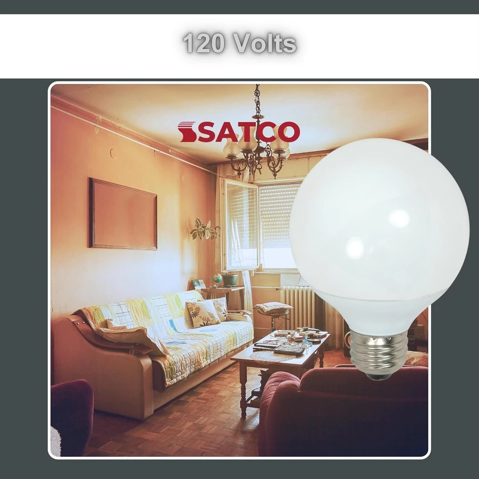 Satco S7302 - 9 Watt G25 Compact Fluorescent Bulbs - 4100K (2 Pack) - Image 3 of 4