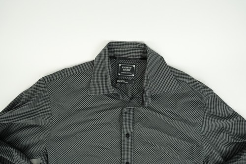 Eighty Eight Mens Shirt S Special Edition Button Black Gray Plaid - Picture 5 of 13