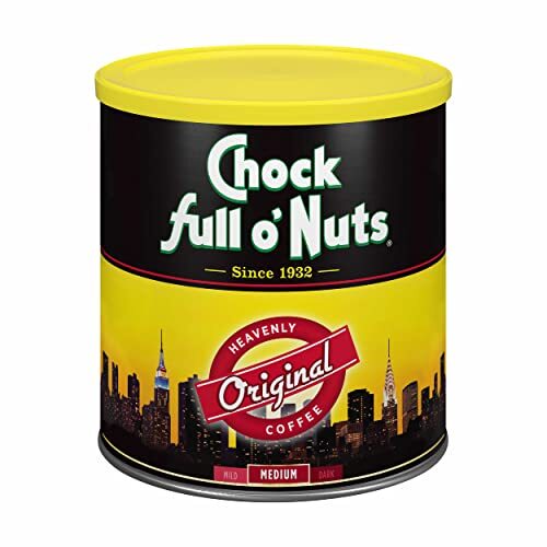 Chock Full o’Nuts Original Roast Ground Coffee, Medium Roast – Arabica 30.5oz 