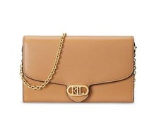 Ralph Lauren Leather Medium Adair Wallet Clutch Crossbody Buff 175