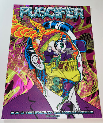 Puscifer Poster Fort Worth TX 10/26/22 Silkscreen FOIL Brian Ewing