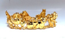 14kt Gold Animal Trail Noah Ark Bracelet Bear Sheep Kangaroo Pig Swan Lion**