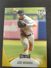 JOSE MIRANDA GOLD RC 2021 LEAF DRAFT BASEBALL XRC PROSPECT MINNESOTA TWINS 