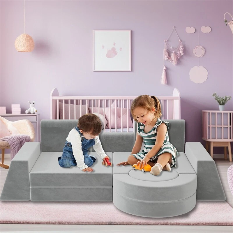 Sofá de Juego Modular para Niños para Sala de Juegos Dormitorio, Sofá 13 en 1, Juguete de Juego Grande para Niños Foto 4 de 4