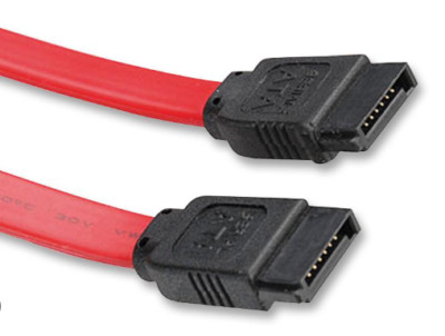 SATA Kabel HDD S-ATA III 40cm  SATA-3 6 Gb/s serial, vergoldet, 2x rot & 1x weiß