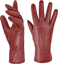 Guantes De Cuero Para Mujer Para El Frio Invierno Elegantes Calientes Comodos