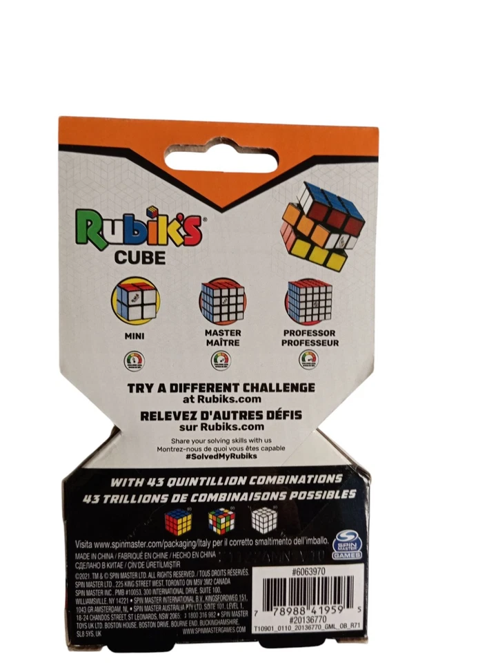 CUBO DI RUBIK ORIGINALE 3X3, 2X2, PER BAMBINI 8+, COLORI, ROMPICAPO MAC DUE PROF - Immagine 2 di 3