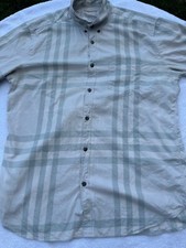 Mens Burberry Brit White Long Sleeve Button Down Shirt sz Medium Read Blow 