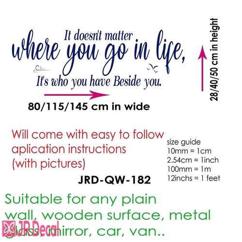 Motivational quote wall art, 'Who you have beside you' Nursery decor, home decor - Picture 3 of 6