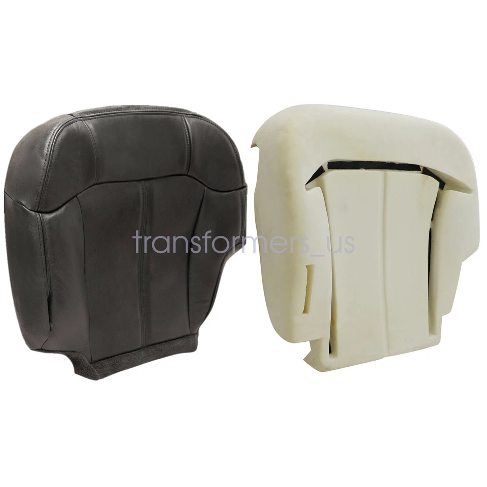 Cubierta de asiento inferior y cojín de espuma gris oscuro para Chevy Silverado 1999-2002 Foto 3 de 4