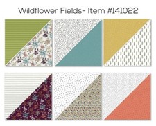 Stampin Up WILDFLOWER FIELDS 24 Sheets 6x6 Designer Series Paper Retired DSP 