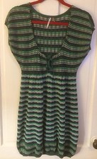 Free People Anthropologie Multi Pattern Knitted Dress Tunic Women's Petite S PS