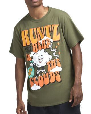 Runtz Men's Keep Your Head in the Clouds T-Shirt - Olive Green - L, XL, XXL