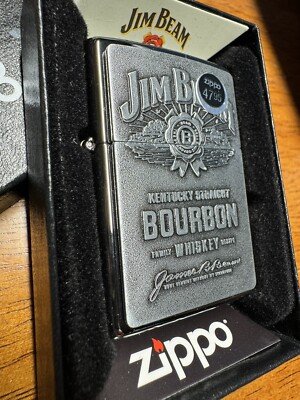 Zippo Jim Beam Whiskey Textured Logo Lighter - 250JB 928 - New | eBay