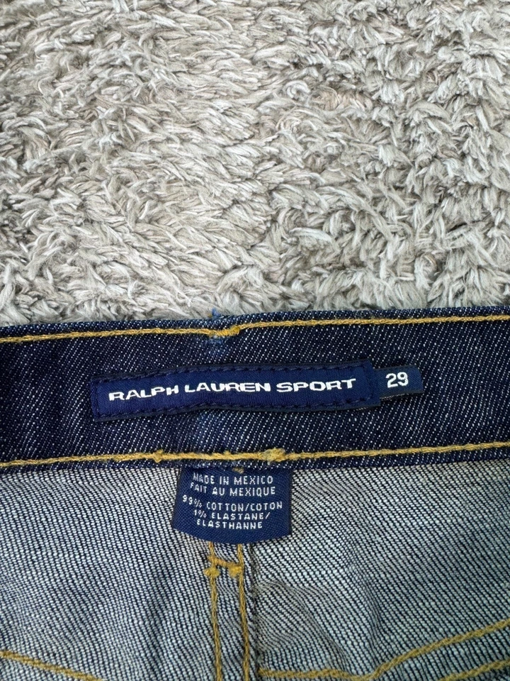 Pantalones Cortos de Jean Ralph Lauren Para Mujer 29x4 Esporas Lavado Oscuro Tiro Medio Elastizados Denim De Colección Foto 3 de 4