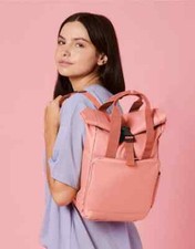 Bagbase Recycled Mini Twin Handle Roll-Top Backpack Mens Rucksack Travel Bag