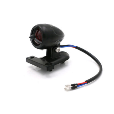 Black Retro LED Brake Lighting Duck Tail Lighting Bracket Motorcycle Old School