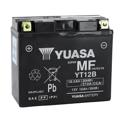 YUASA AKKU 12V 10Ah YT12B WERKSEITIG AKTIVIERT EINSATZBEREIT 
