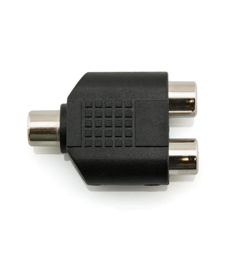 RCA Female to 2RCA Female AV Adapter Y Splitter Phono Connect Port Converter AU - Image 4 of 4