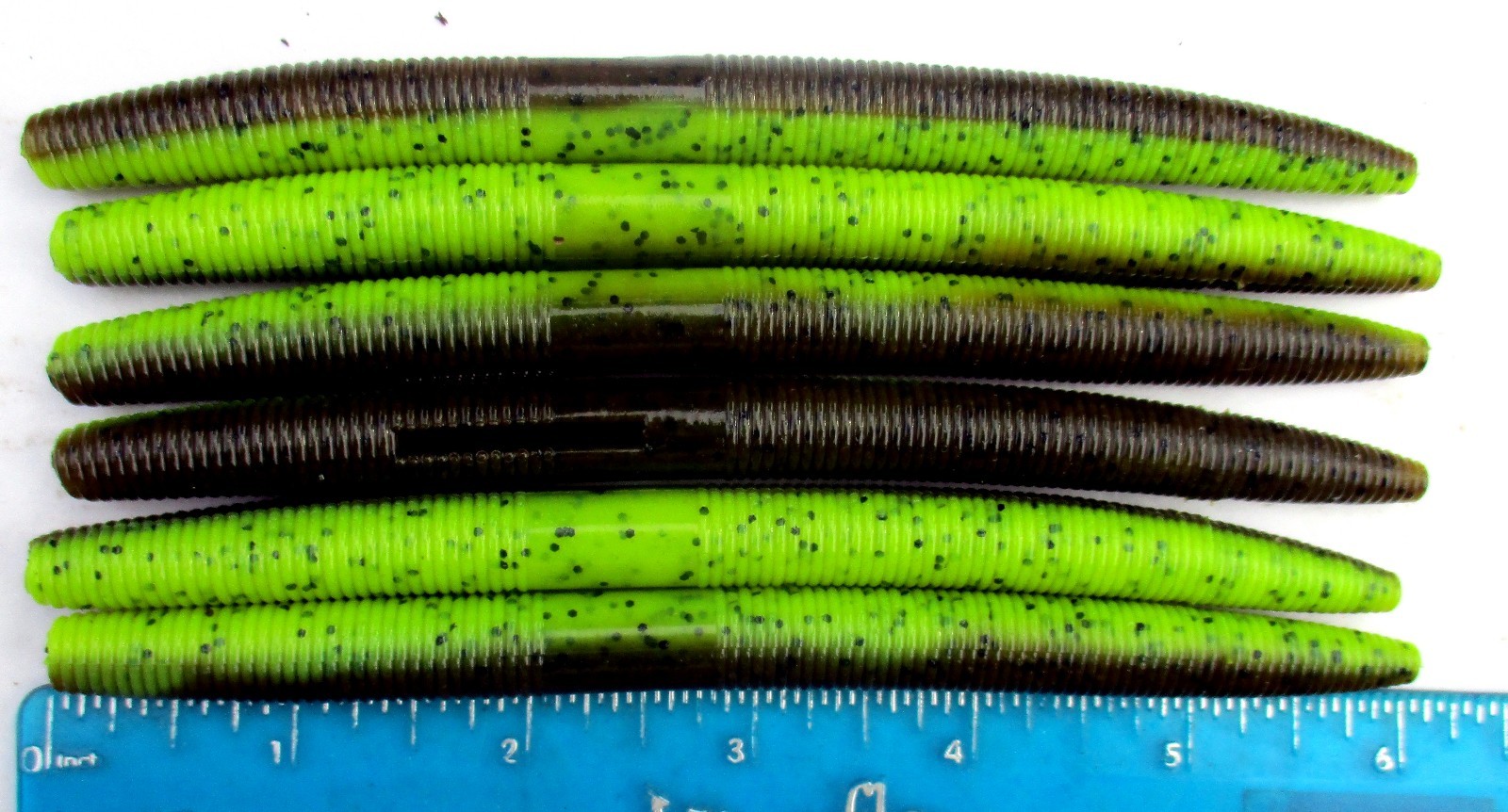 15ct BULLFROG 6" SALTY SENKOS style Bass Fishing Lures Worms Pro Soft StickBaits - Image 1
