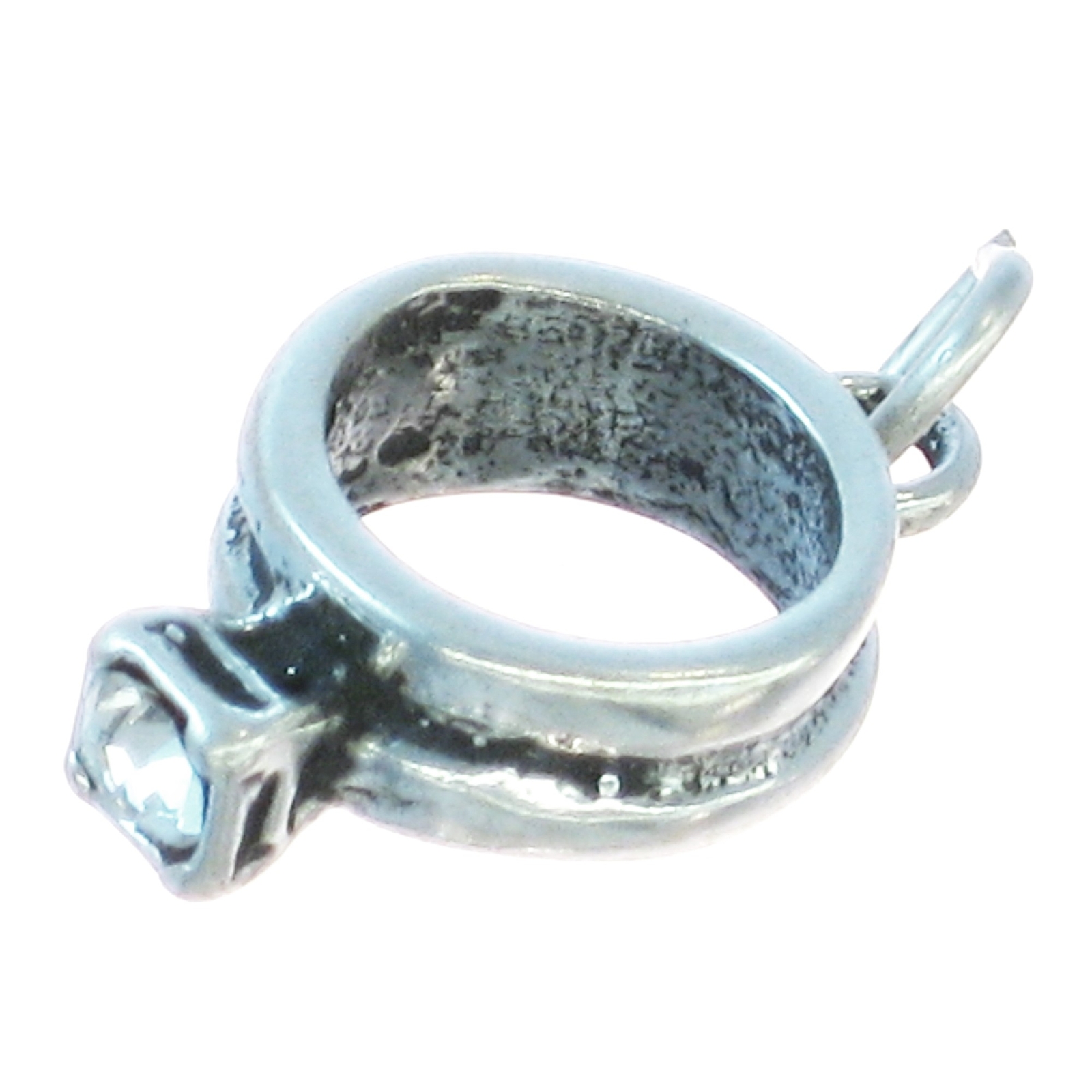 Ring sterling silver charm .925 x 1 Engagement Wedding Love charms_