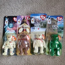 TY Beanie Baby w/ERRORS McDonalds International Bears Glory Britannia Maple Erin