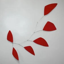 Abstract Modern Tribute Red Hanging Mobile Painted Steel New Free Shipping